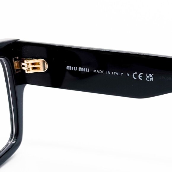 NEW MIU MIU MU02XV 1AB1O1 BLACK WOMEN EYEGLASSES - Picture 9 of 10